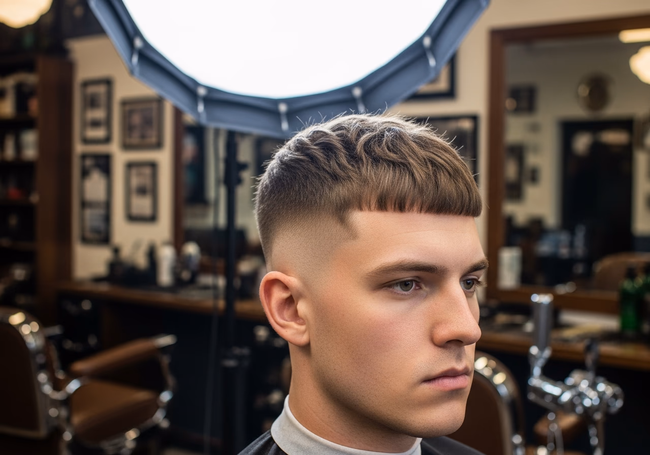 Burst Fade Textured Crop — for men with diamond face shapes in 2026