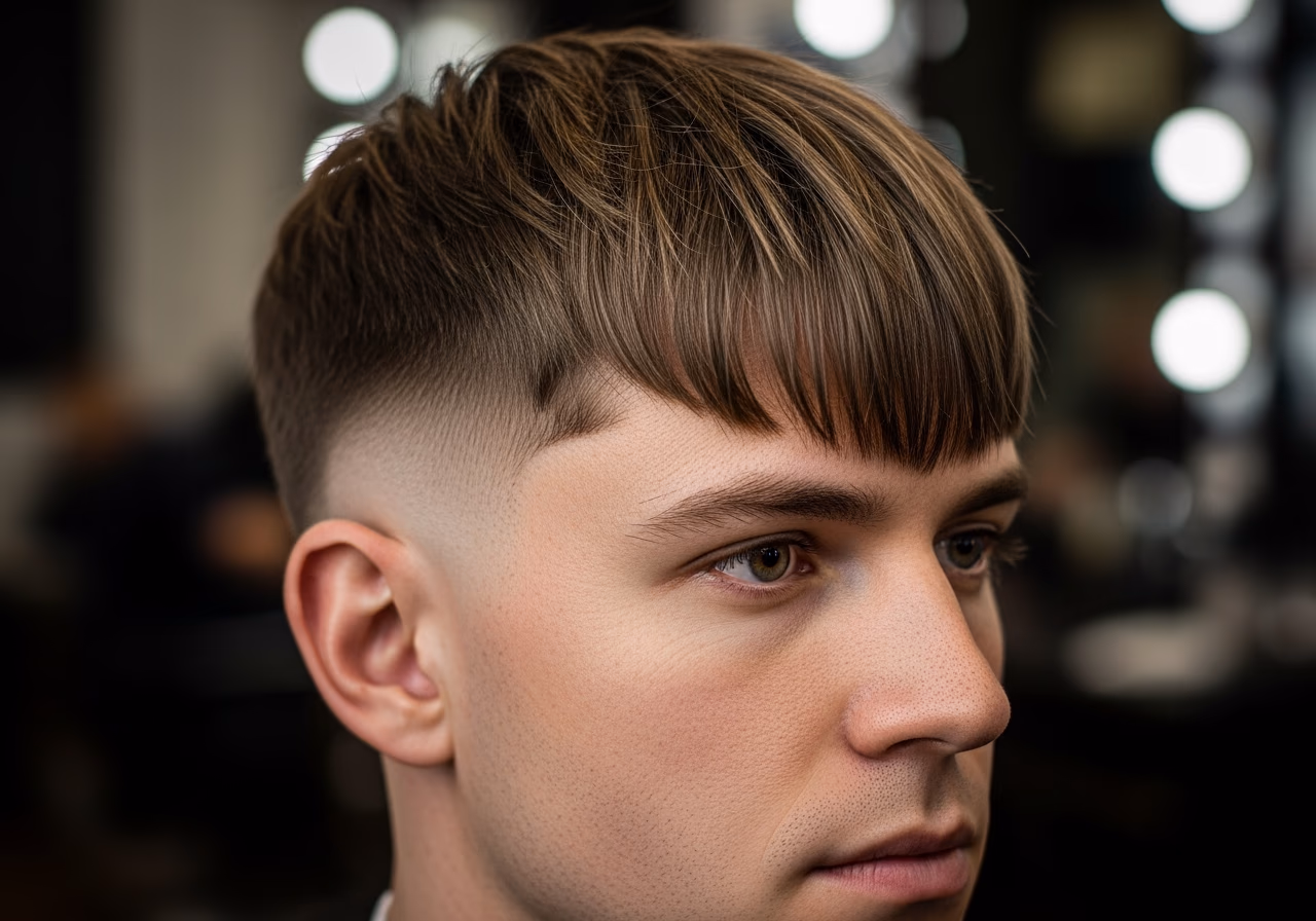 Curtain Bangs Crop Diamond — for men with diamond face shapes in 2026