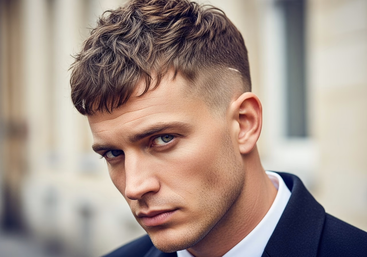 Disconnected Crop Diamond — for men with diamond face shapes in 2026