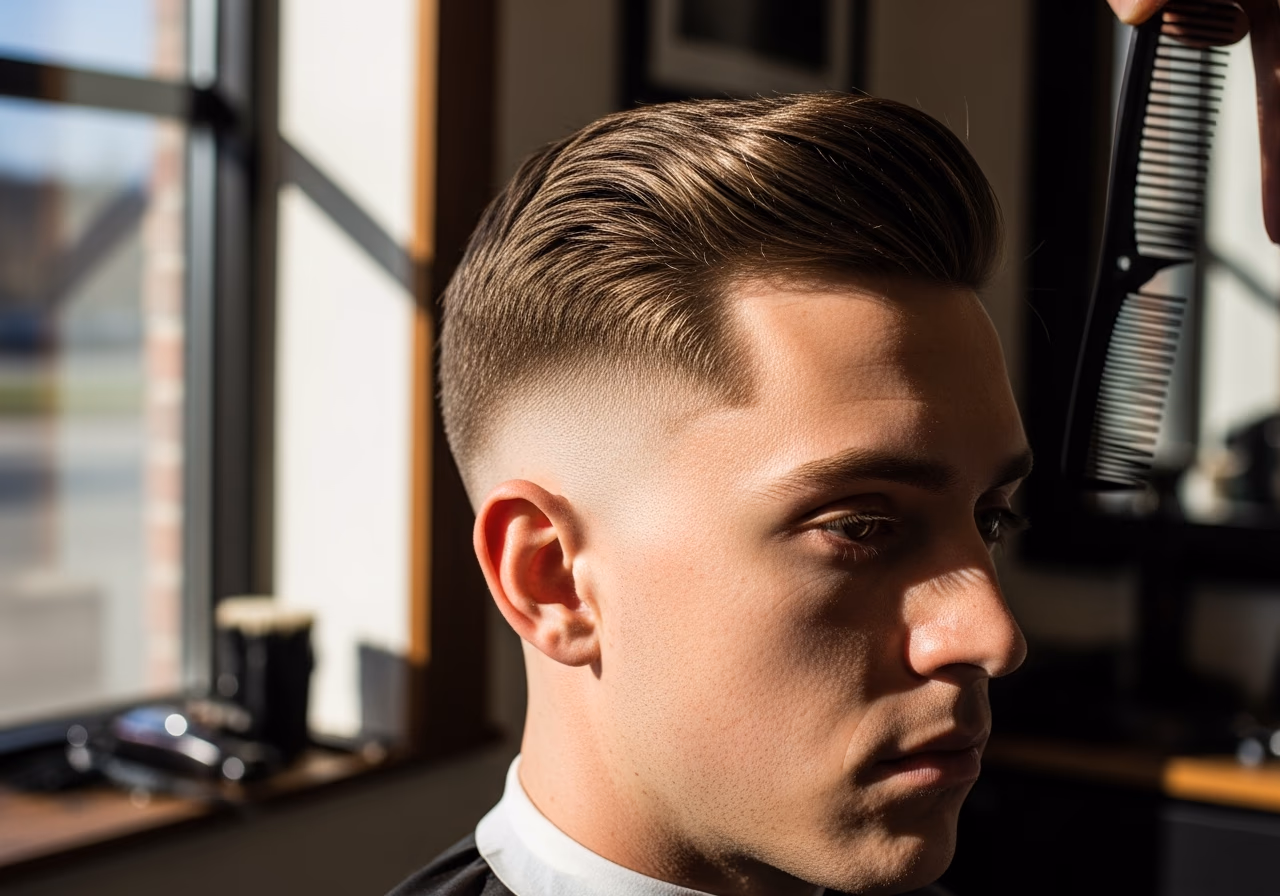 Low Taper Fade Temple Volume — for men with diamond face shapes in 2026