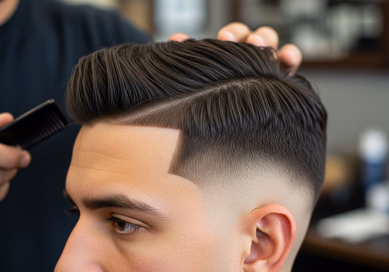 Modern Textured Crew Fade Diamond — for men with diamond face shapes in 2026