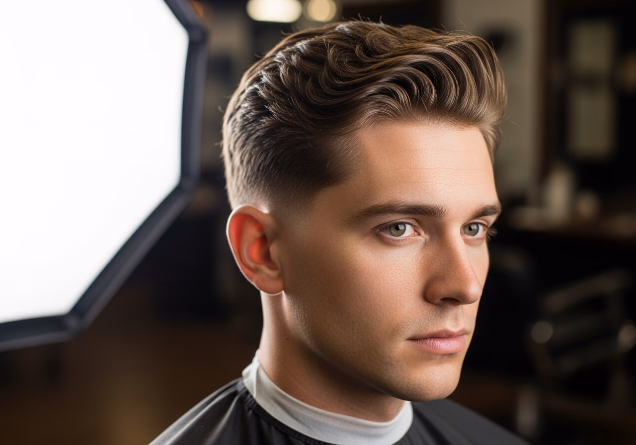 Permed Waves Crop Diamond — for men with diamond face shapes in 2026