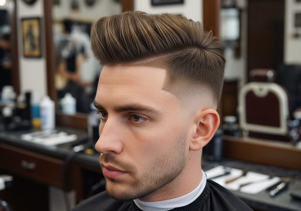 Volume Quiff Low Fade Diamond — for men with diamond face shapes in 2026