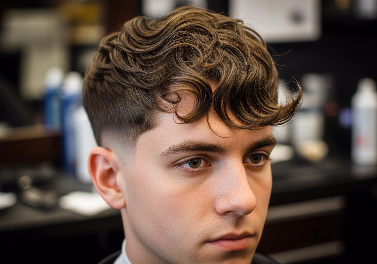 Wavy Mop Crop Diamond — for men with diamond face shapes in 2026