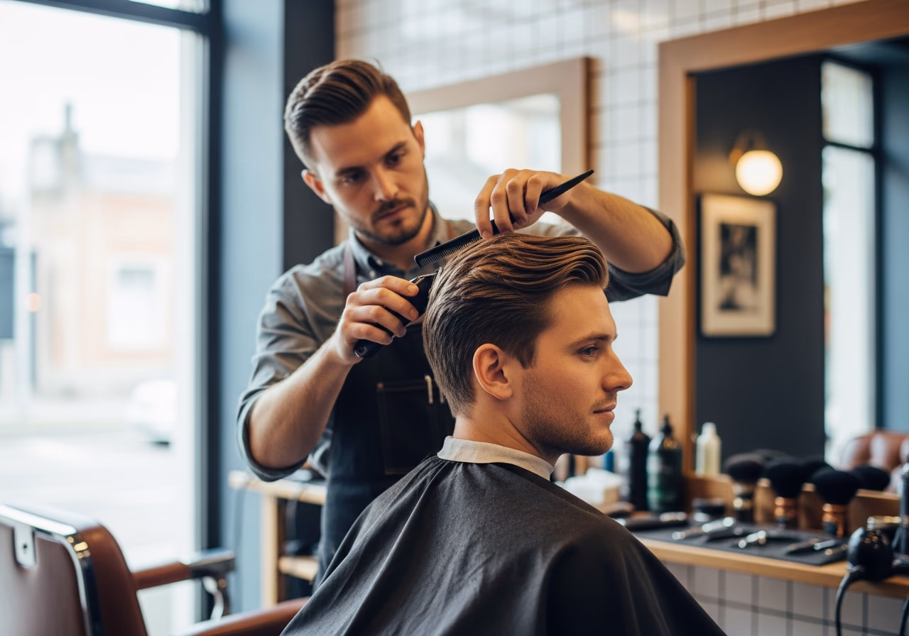 Gentle Side Part Recovery — for men recovering from dry or damaged hair in 2026