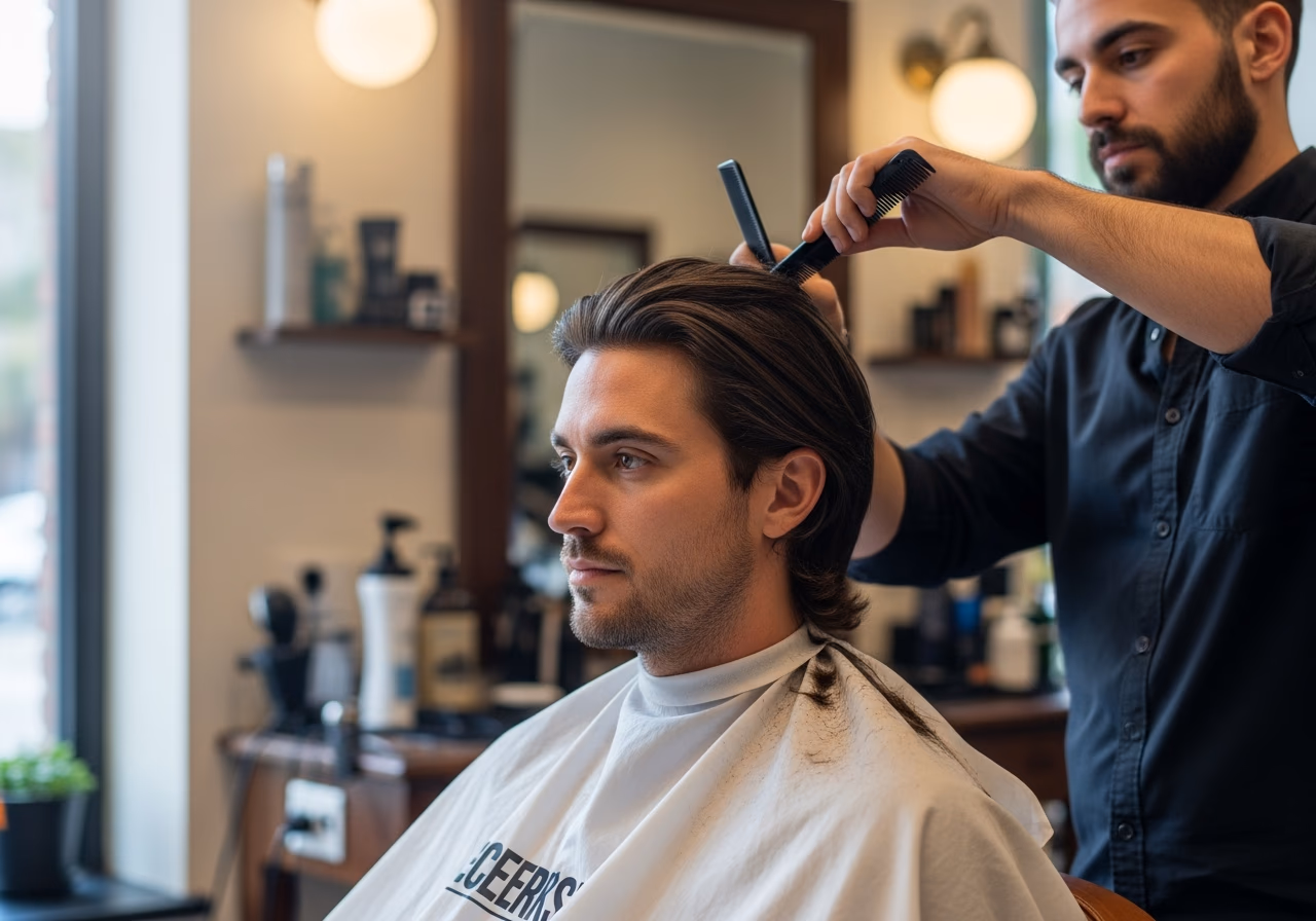 Light Textured Fringe Recovery — for men recovering from dry or damaged hair in 2026