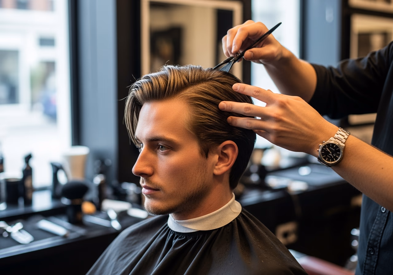 Recovery Textured Side Sweep — for men recovering from dry or damaged hair in 2026