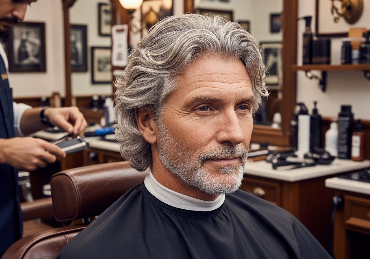 Gray Wavy Mop Shine — for men embracing gray or silver hair in 2026