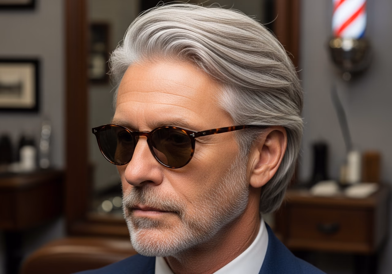 Silver Air Dry Flow — for men embracing gray or silver hair in 2026