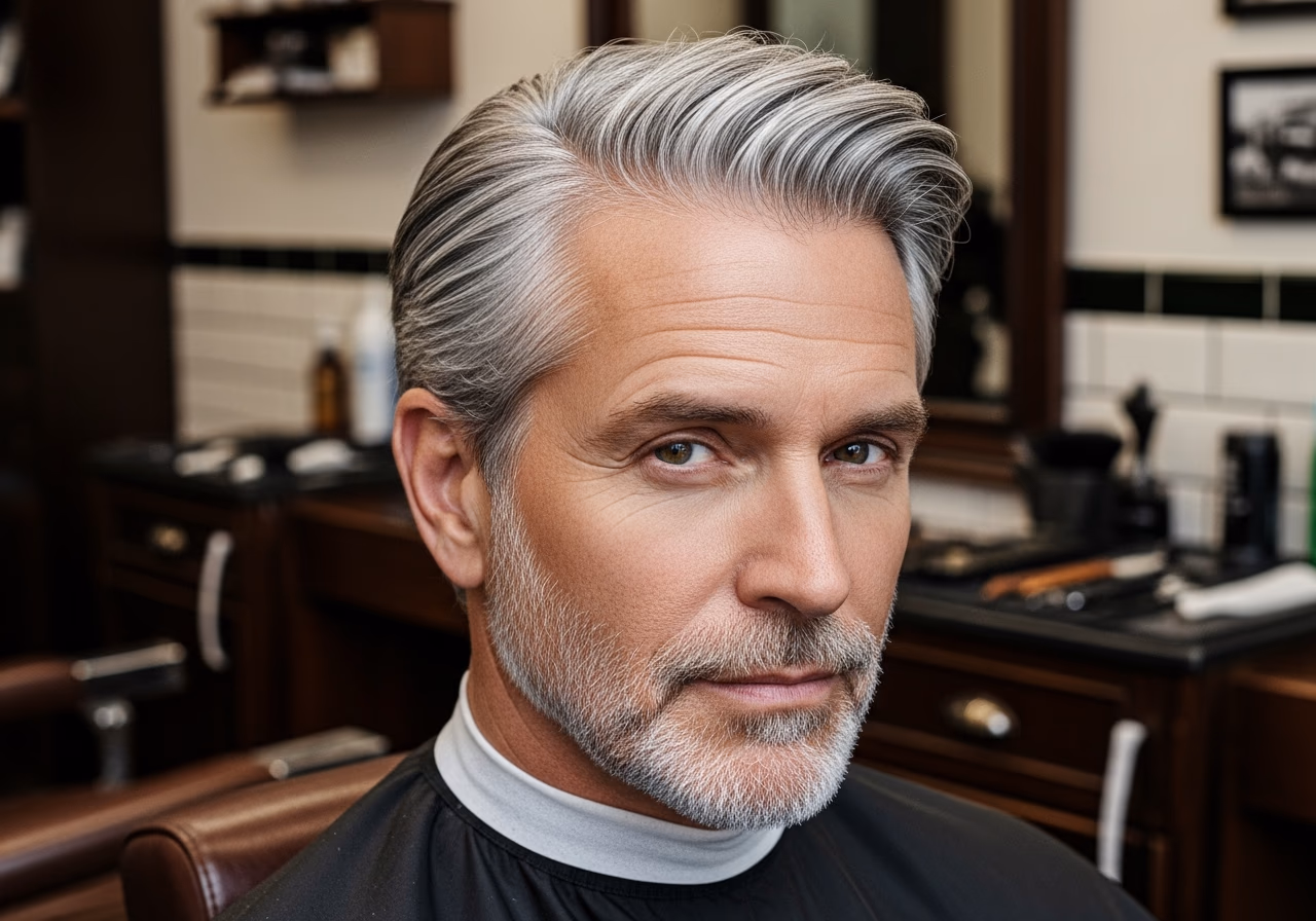 Silver Hard Part Hold — for men embracing gray or silver hair in 2026