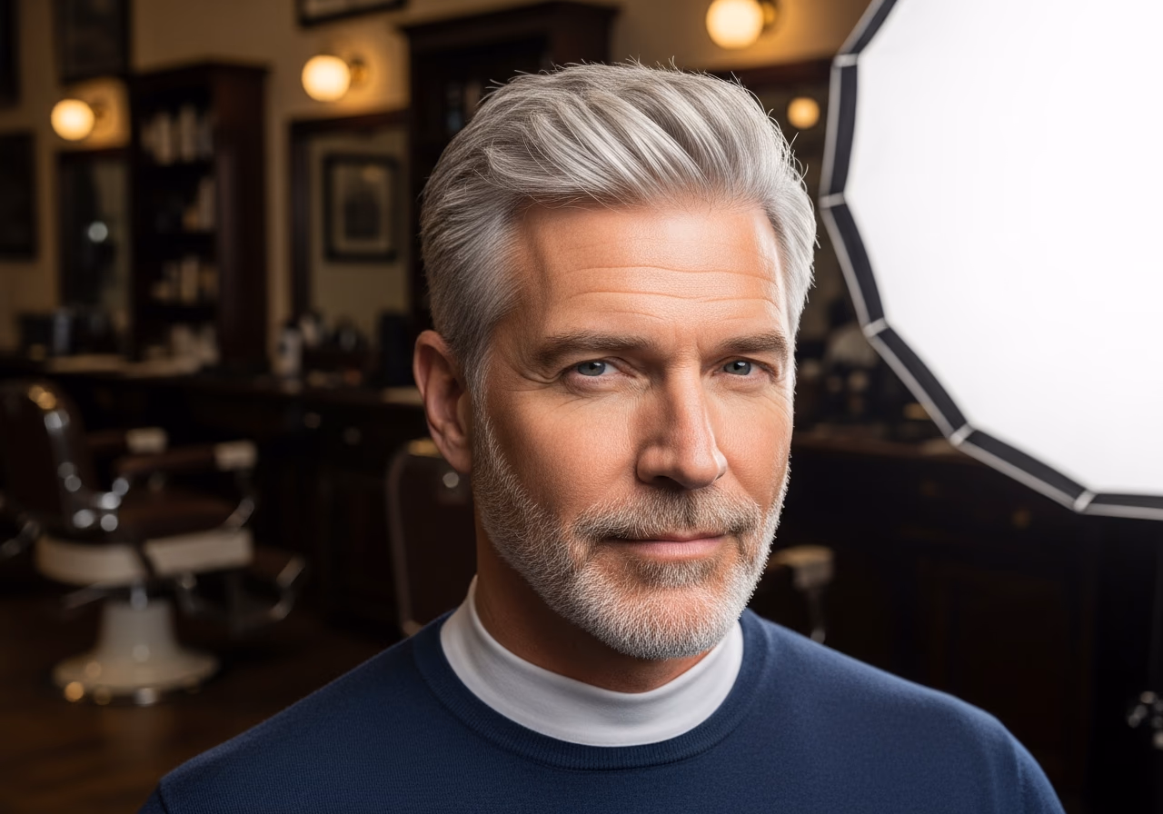 Silver Short Crop Shine — for men embracing gray or silver hair in 2026