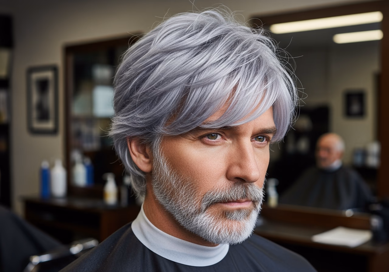 Silver Wolf Cut — for men embracing gray or silver hair in 2026