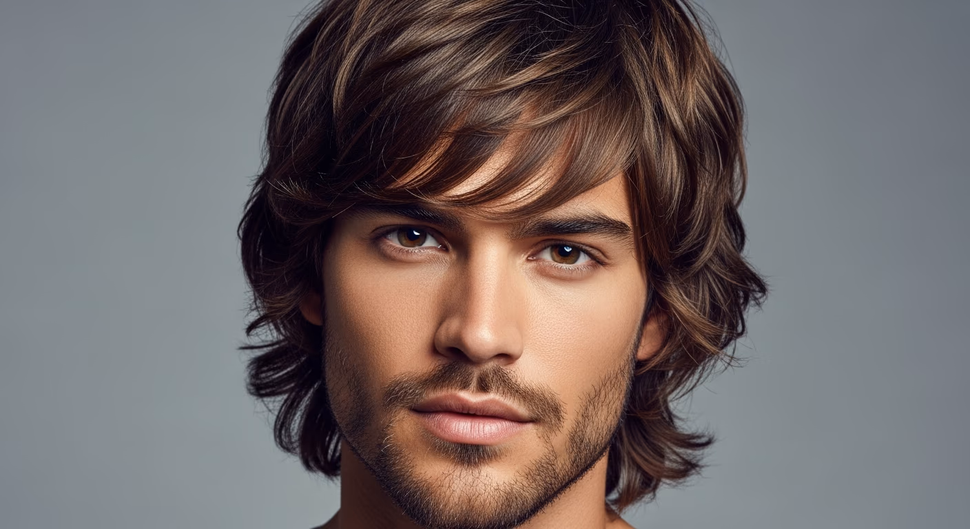 High Fade Grown Out Shag — grown-out shag for men in 2026
