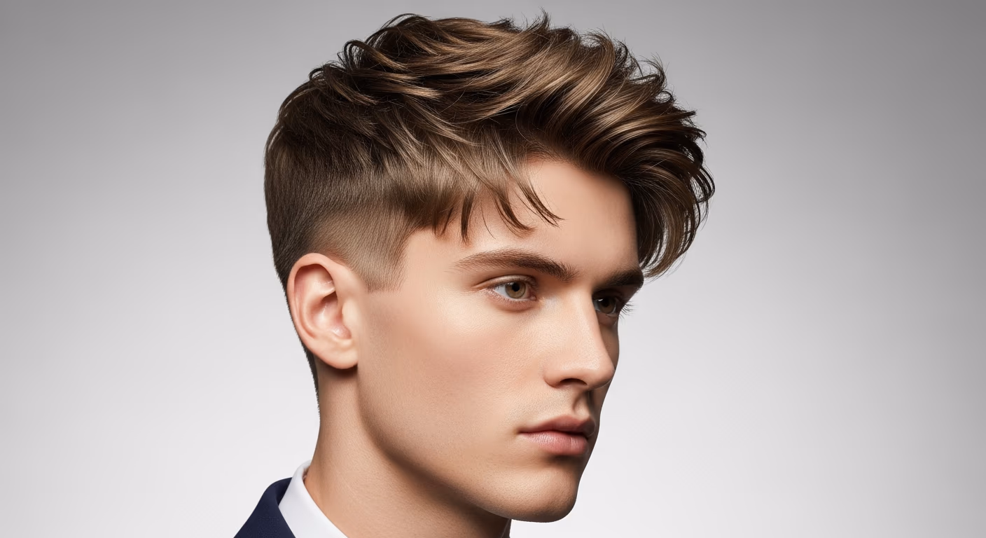 Side Part Tapered Shag — tapered shag cut for men in 2026