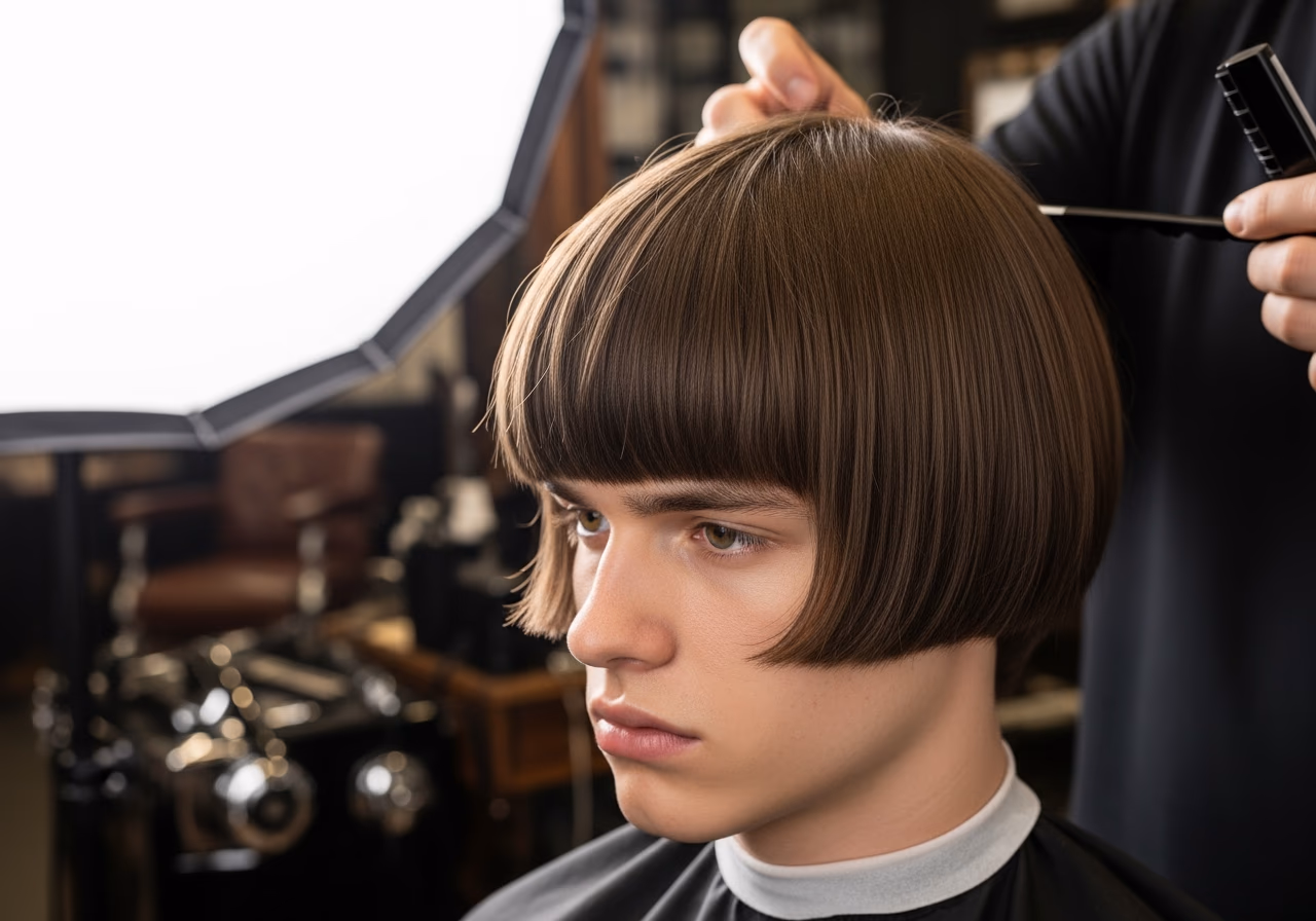 Horizontal Layered Fringe Thick — for men with thick or dense hair in 2026