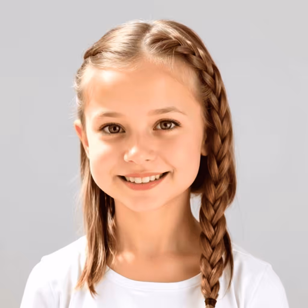3-Strand Braid Hairstyle For School