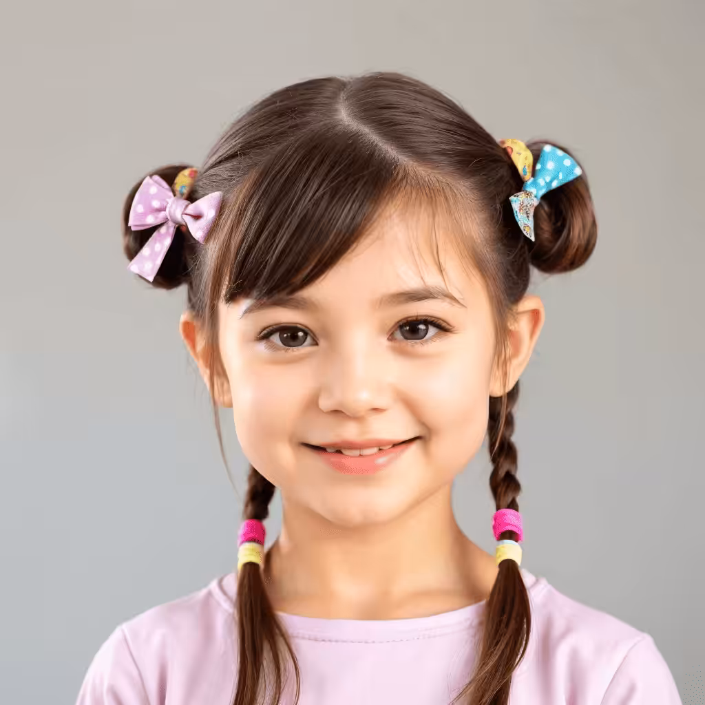 Bows and Fancy Hair Ties Hairstyles For Kids