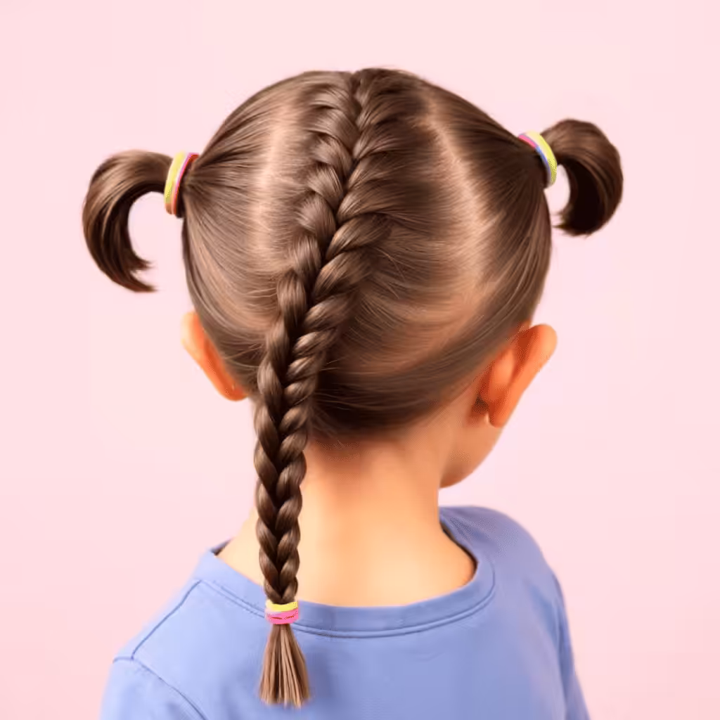 Braid Split into Pigtails