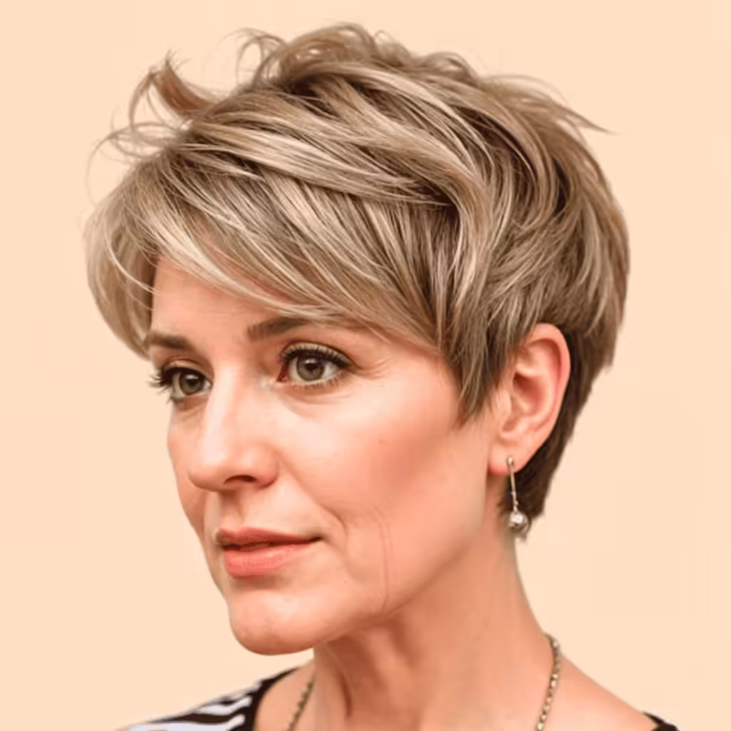 Choppy Banged Spiky Pixie