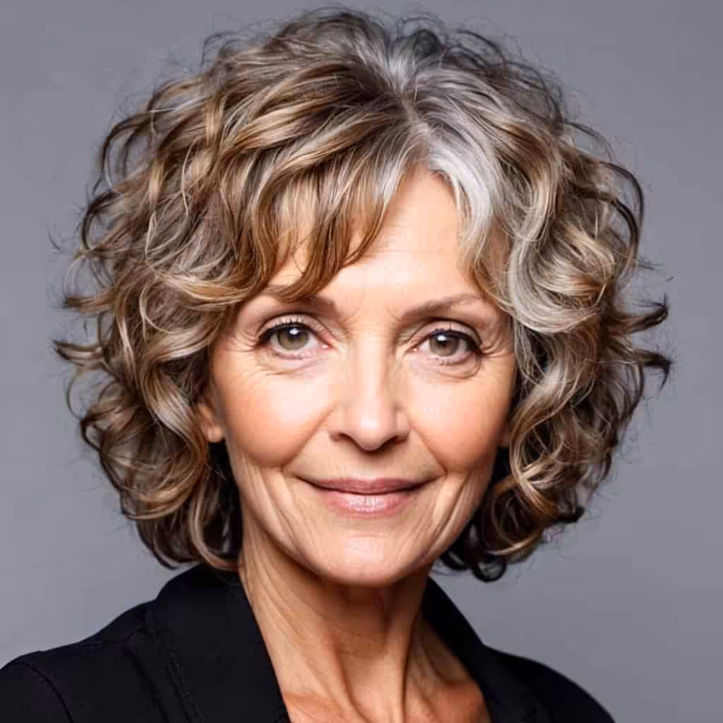 Curly Tousled Bob
