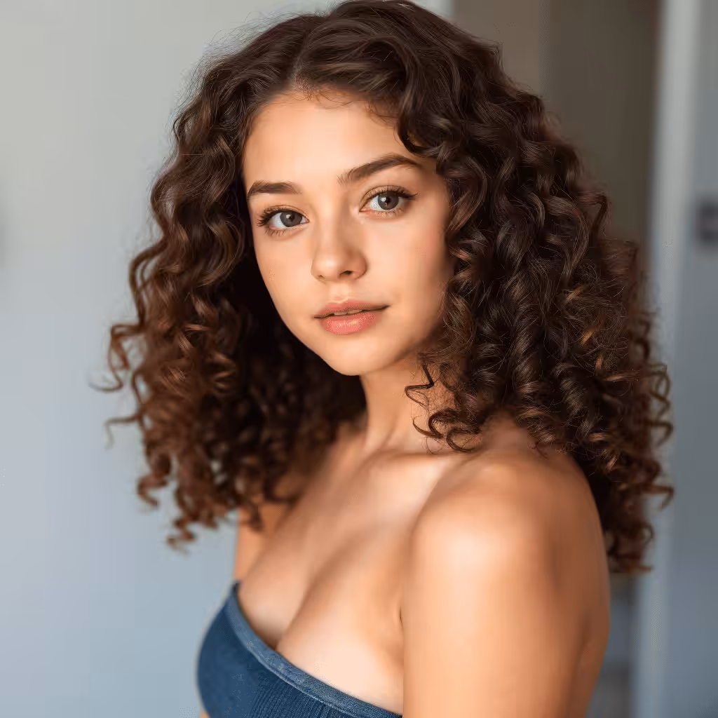 The Cutest Long Curly Hairstyle