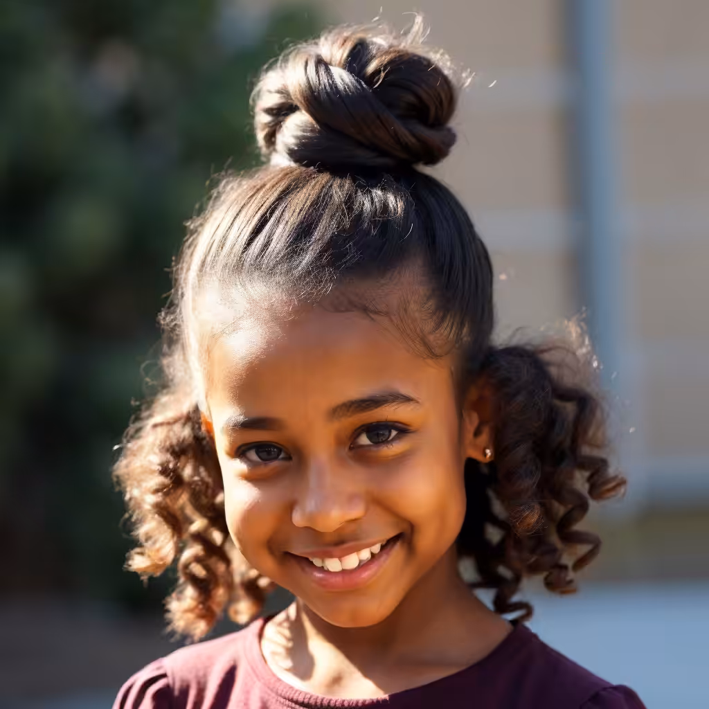 Half-Bun Hair for Black Girls