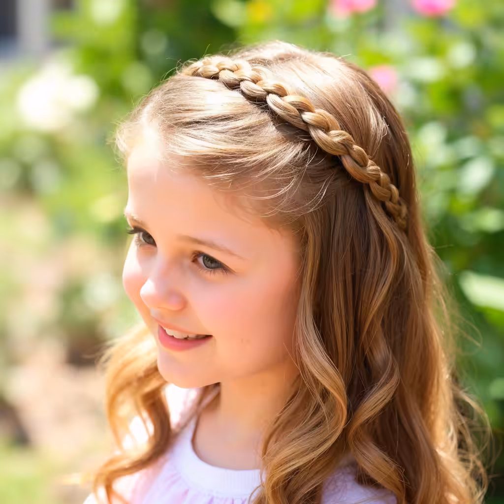 Half-Up Crown Braid