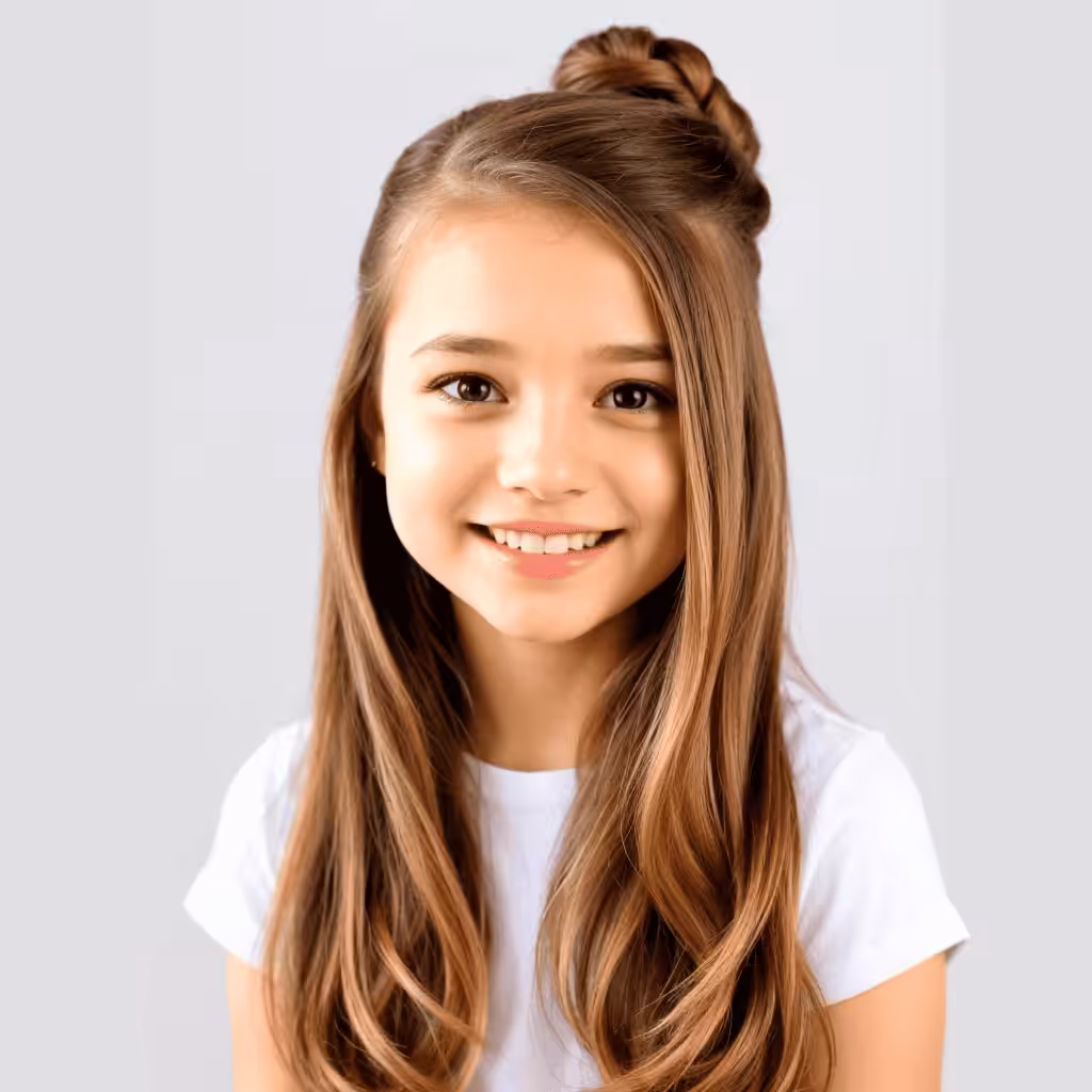 Half-Up Half-Down Back-to-School Hairstyles