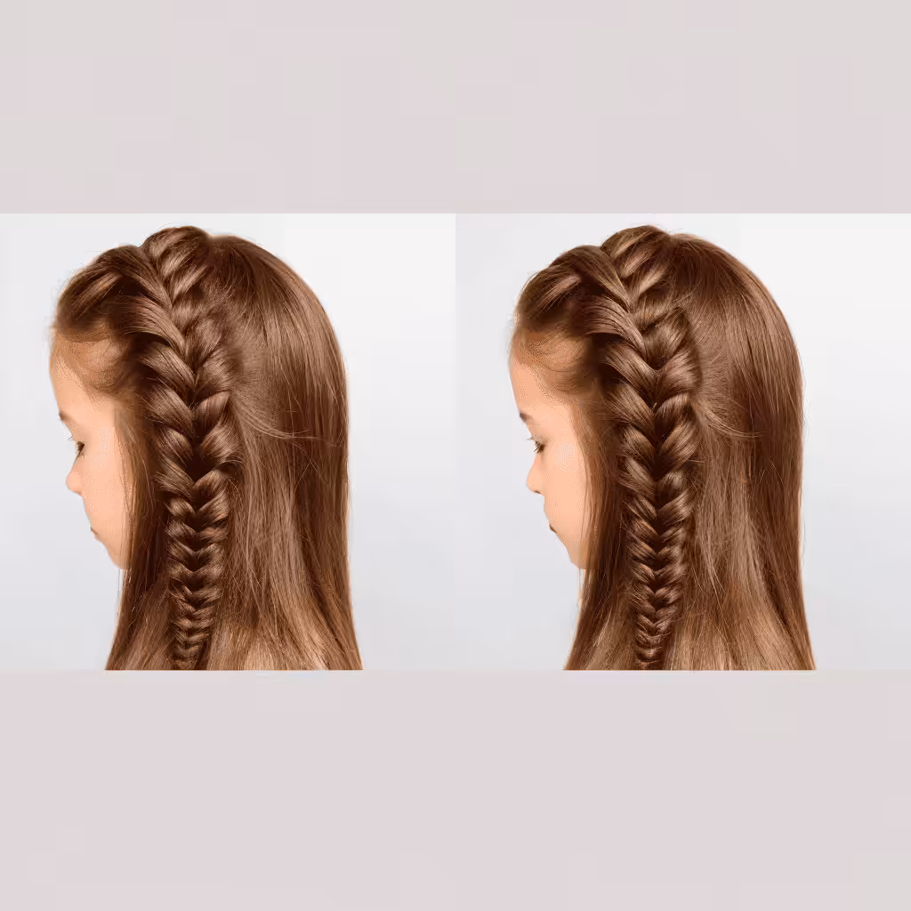 Loose Bubble Dutch Braids
