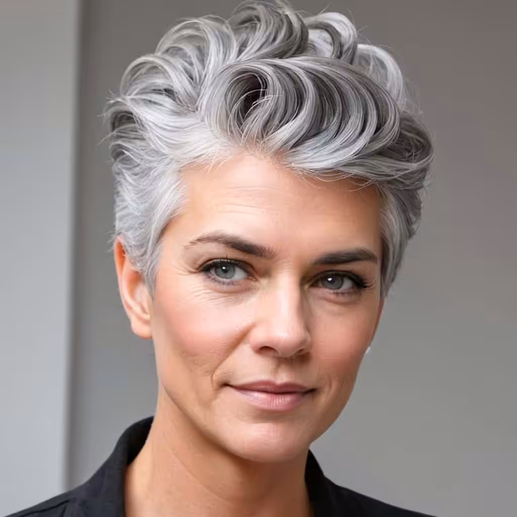 Pompadour For Gray Hair