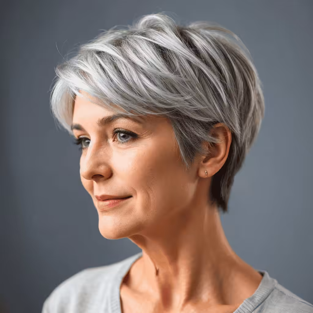 Sideburned Choppy Pixie Crop