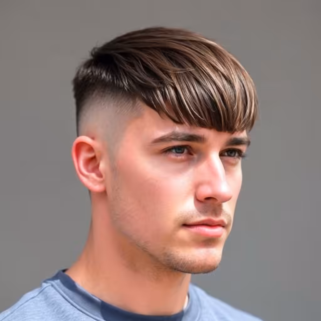 Straight Fringe with Sharp Fade
