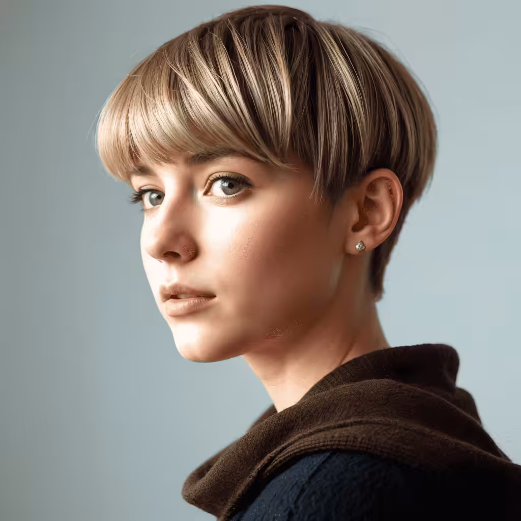 cropped bangs