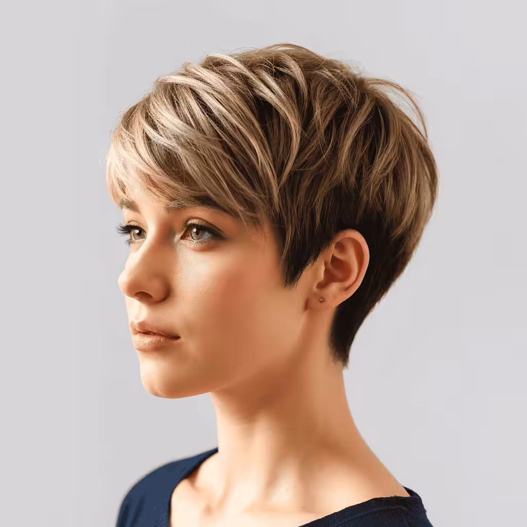 textured pixie cut haircut