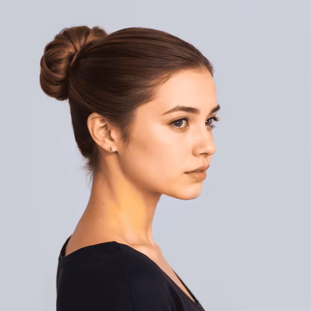 twisted side bun haircut
