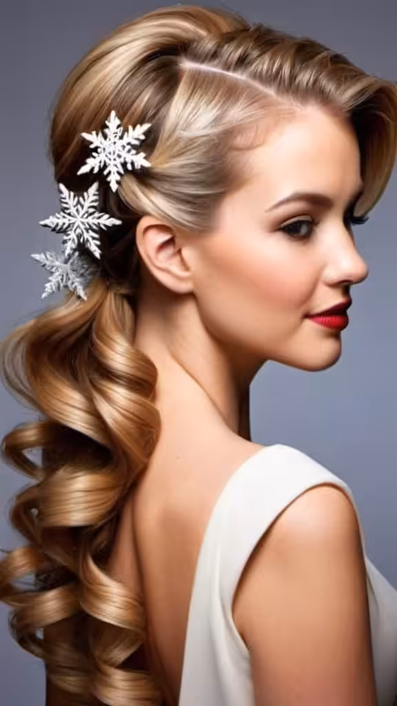 Blowout Christmas Hairstyles for Women