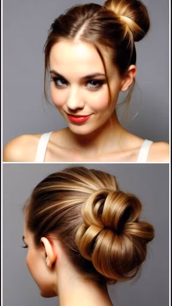 Bun with Loose Hair