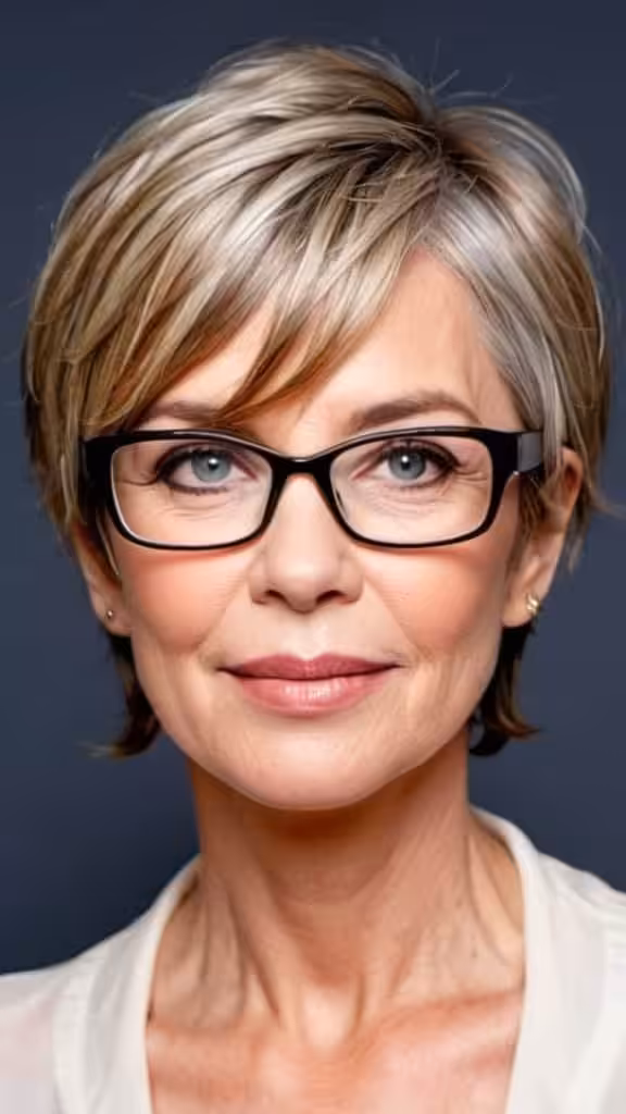 Butterfly Short Hair with Side Bangs