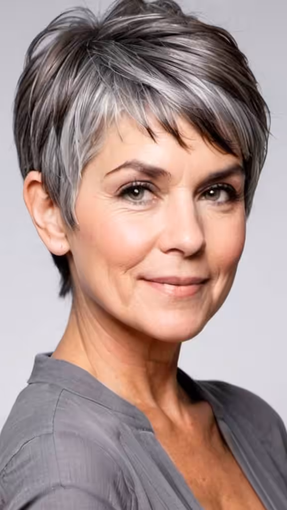 Cheek-Grazing Pixie Cut
