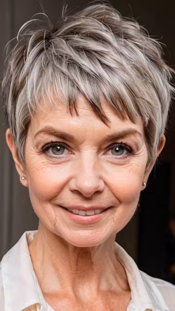 Choppy Pixie With Short Fringe Bangs