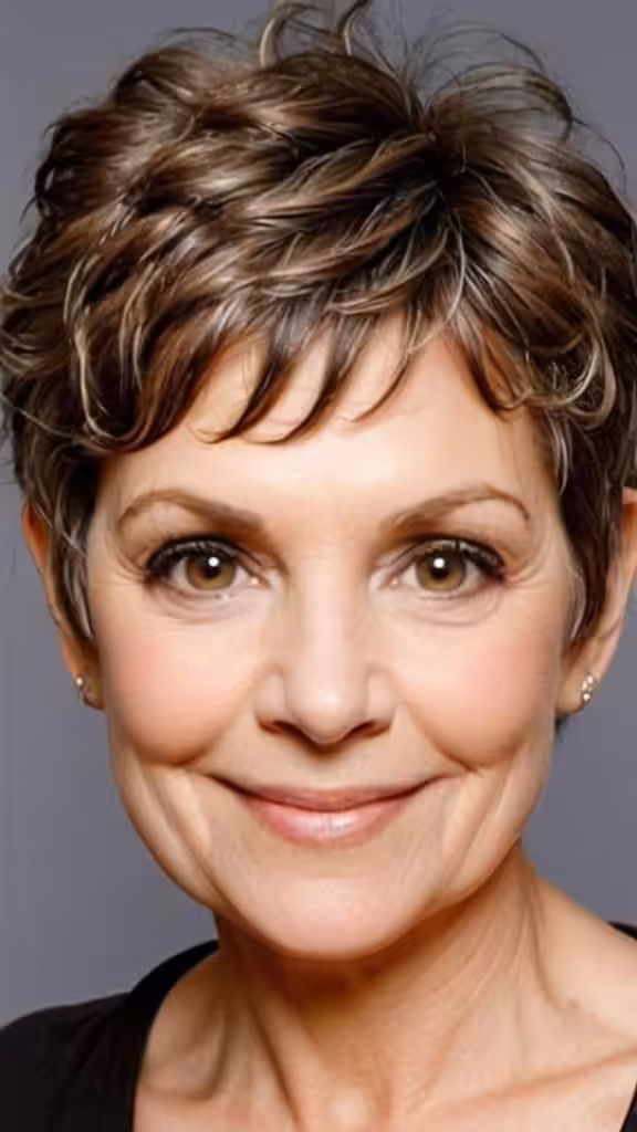 Curly Layered Pixie