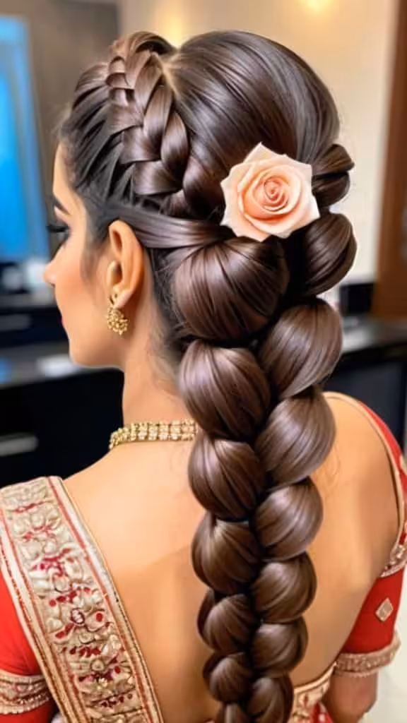 Double Braid With Rose Forms