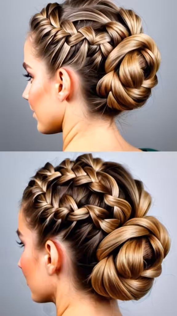 Dutch Braid Bun