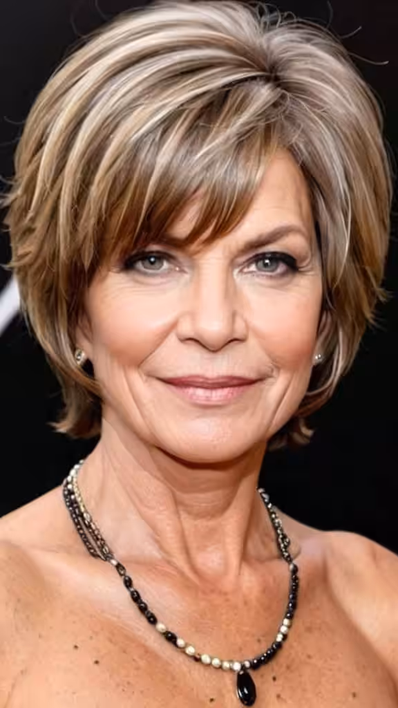 Feathered Layered Wedge Bob