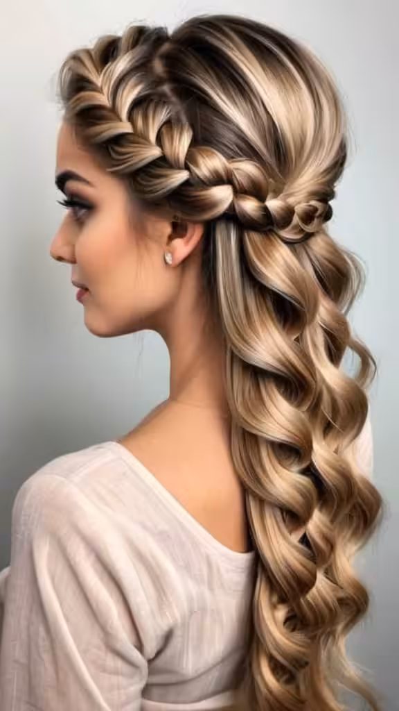 Half-Up Braided Halo