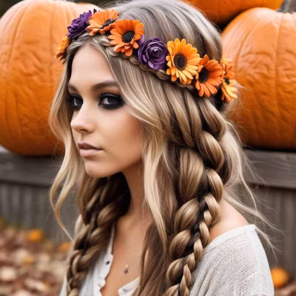 Hippie Halloween Hairstyle