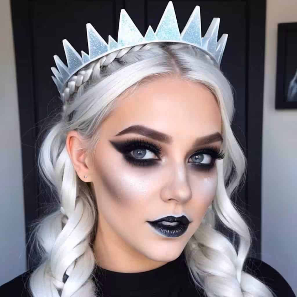 Ice Queen Halloween Hairstyle