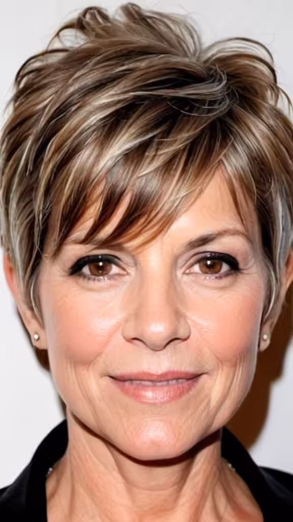 Layered Pixie with Side-Swept Bangs