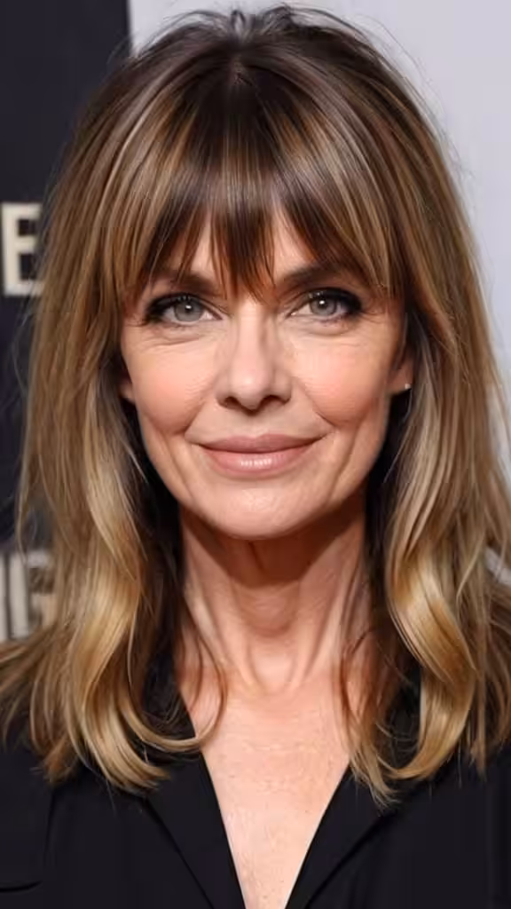 Layers With Curtain Bangs