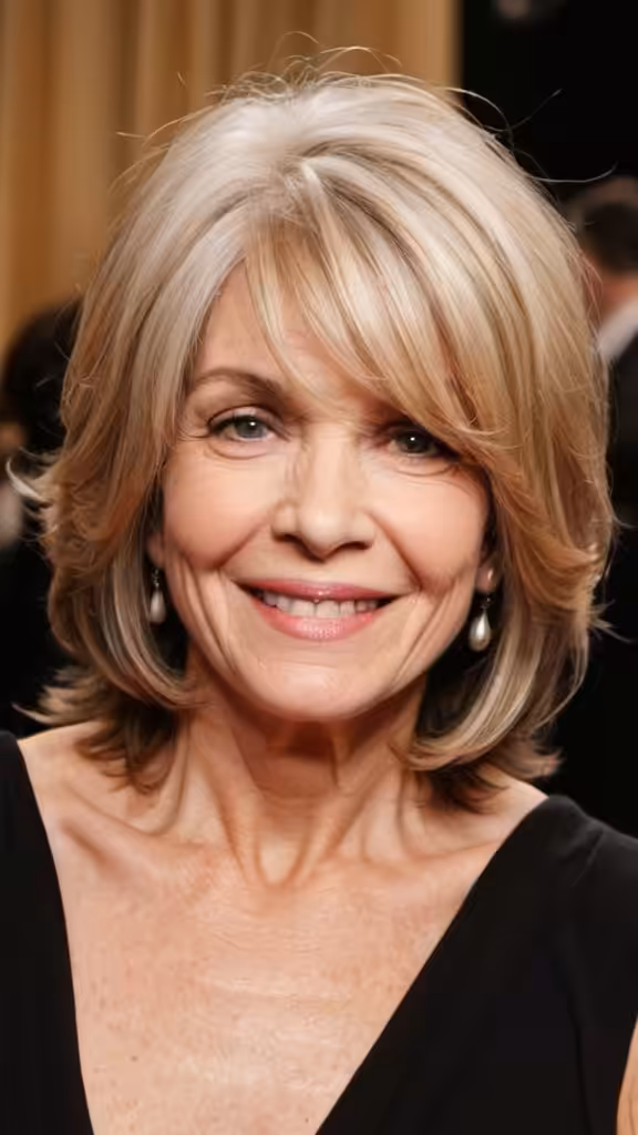 Layers with Flipped Ends For Shoulder-Length Hair